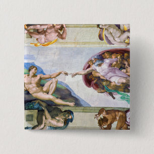 Michelangelo - Die Erschaffung Adams, Sixtinische Button