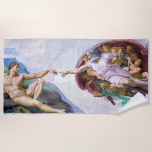 Michelangelo - Die Erschaffung Adams, Sixtinische Strandtuch