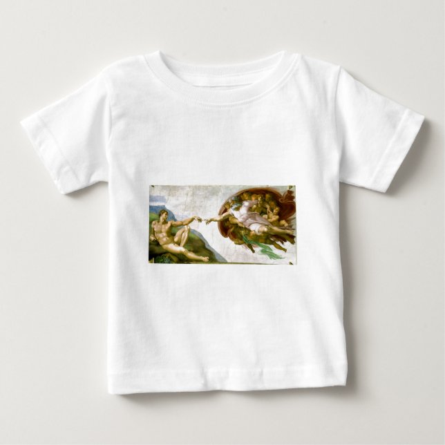 Michelangelo - Die Malerei von Adam Baby T-shirt (Vorderseite)