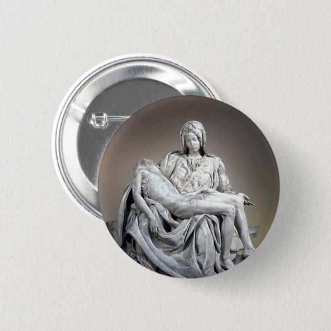 Michelangelo - Die Pieta Button (Vorne & Hinten)