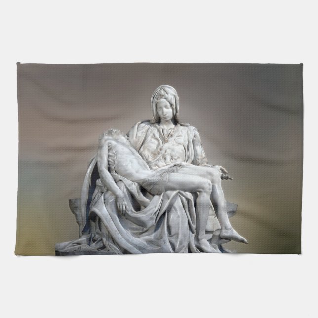 Michelangelo - Die Pieta Geschirrtuch (Horizontal)