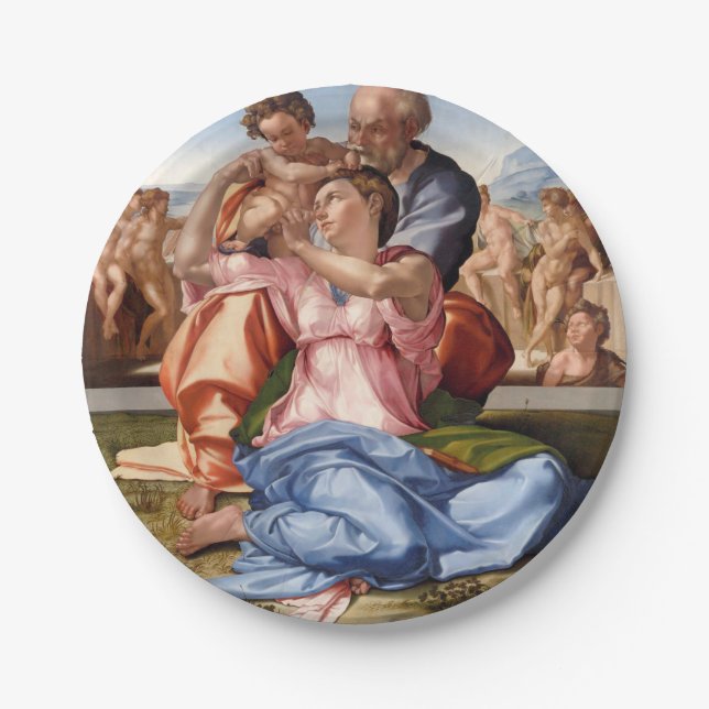 Michelangelo - Doni Tondo Pappteller (Vorderseite)