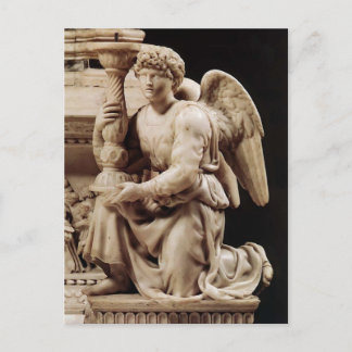 Michelangelo - Engel mit Candlestick Postkarte