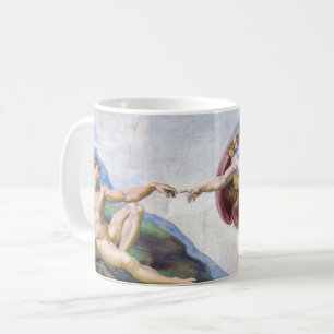 Michelangelo - Erschaffung Adams Isoliert Kaffeetasse