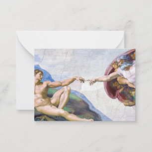 Michelangelo - Erschaffung Adams Isoliert Mitteilungskarte