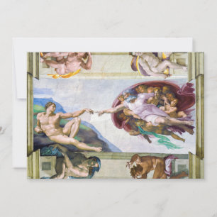 Michelangelo - Erschaffung Adams, Sixtinische Kape Dankeskarte