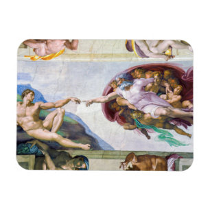 Michelangelo - Erschaffung Adams, Sixtinische Kape Magnet