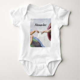 Michelangelo - Erschaffung von Adam Abgeschieden Baby Strampler