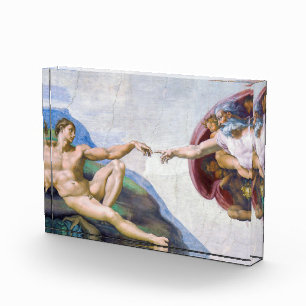 Michelangelo - Erschaffung von Adam Abgeschieden Fotoblock