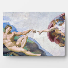 Michelangelo - Erschaffung von Adam Abgeschieden Fotoplatte