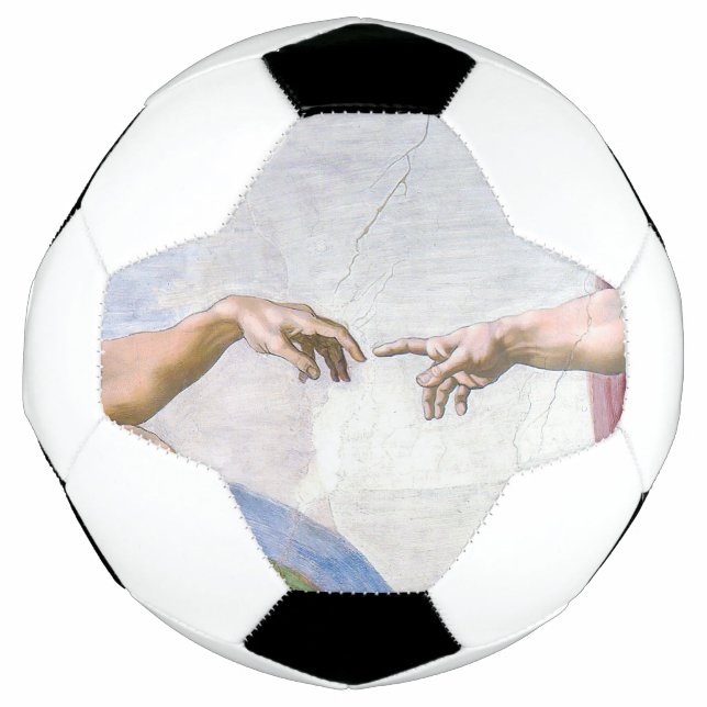 Michelangelo - Erschaffung von Adam Abgeschieden Fußball (Vorderseite)