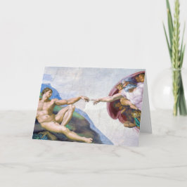 Michelangelo - Erschaffung von Adam Abgeschieden Karte