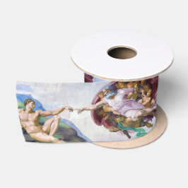 Michelangelo - Erschaffung von Adam Abgeschieden Satinband