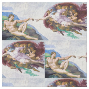 Michelangelo - Erschaffung von Adam Abgeschieden Stoff