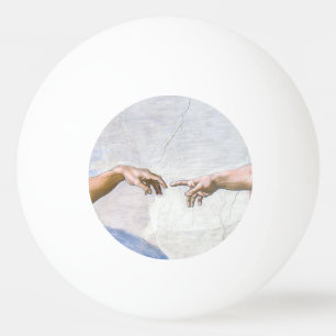 Michelangelo - Erschaffung von Adam Abgeschieden Tischtennisball