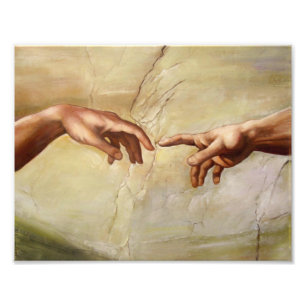 Michelangelo Gründung der Adam Sistine Kapelle Fotodruck