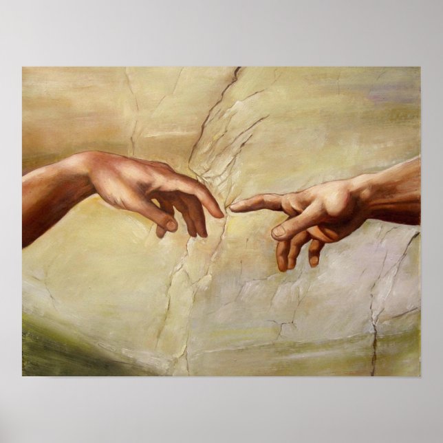 Michelangelo Gründung der Sixtinischen Kapelle von Poster (Vorne)