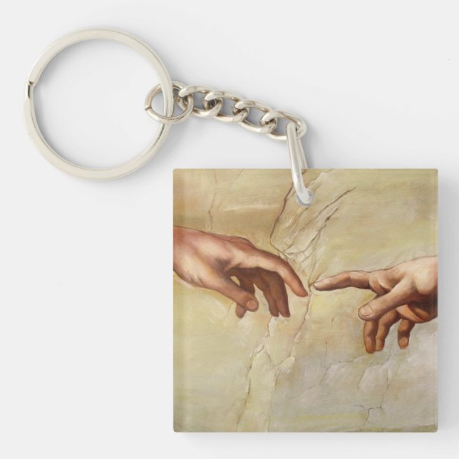 Michelangelo Gründung der Sixtinischen Kapelle von Schlüsselanhänger (Vorderseite)