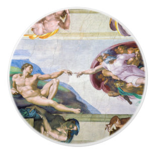 Michelangelo - Gründung von Adam, Sixtinische Kape Keramikknauf
