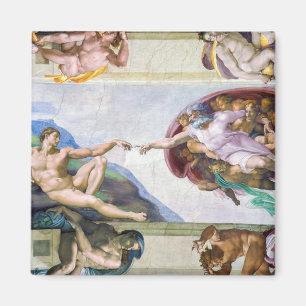 Michelangelo - Gründung von Adam, Sixtinische Kape Magnet