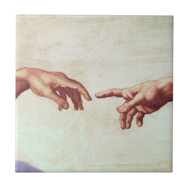 Michelangelo-Hände Fliese (Vorderseite)