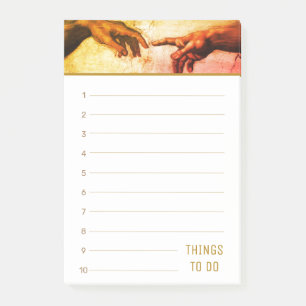 Michelangelo Hände Vintage Things To Do liniertes  Post-it Klebezettel