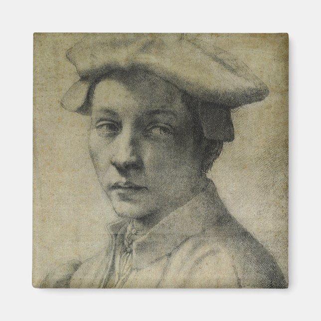 Michelangelo Portrait von Andrea Quaratesi Magnet (Vorne)
