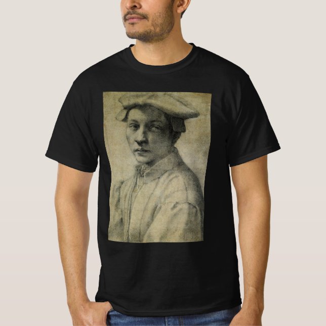 Michelangelo Portrait von Andrea Quaratesi T-Shirt (Vorderseite)