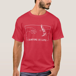 Michelangelo Schöpfung Adams Camping Glamping Fami T-Shirt