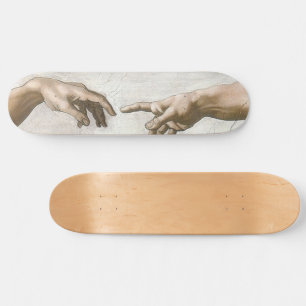 Michelangelo Schöpfung Adams Hände Fine Art Skateboard