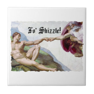 Michelangelo Schöpfung Des Menschen Fist Bump Fo S Fliese