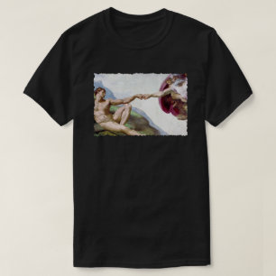Michelangelo Schöpfung des Menschen - Gott Adam Fi T-Shirt