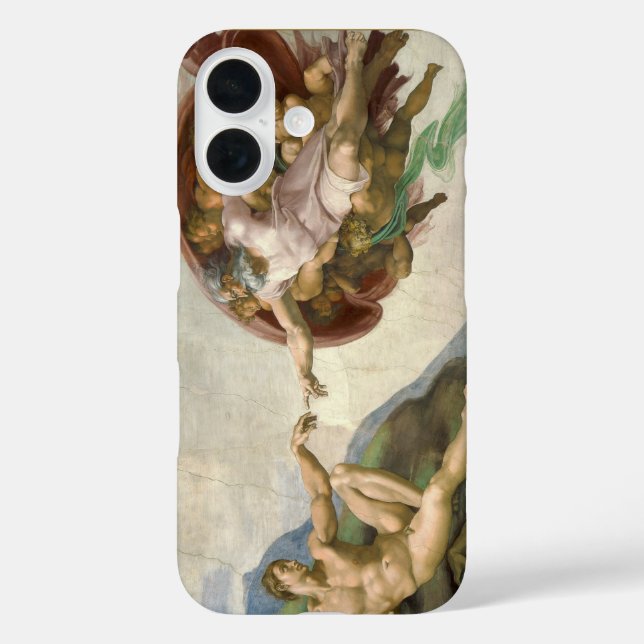 Michelangelo Schöpfung von Adam Art iPhone 16 Hülle (Rückseite)