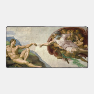 Michelangelo Schöpfung von Adam Art Schreibtischunterlage