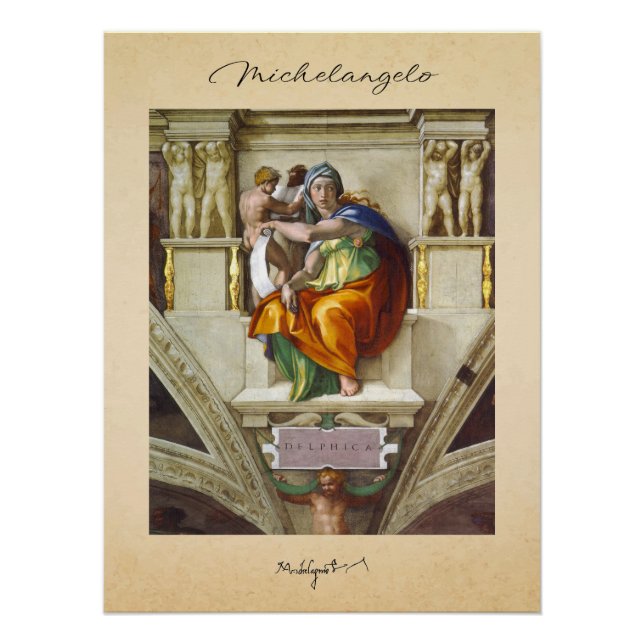 Michelangelo | Sistine Chapel | Glänzende Poster (Vorderseite)