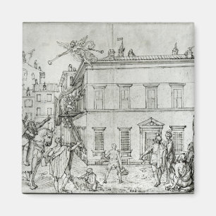 Michelangelo zu Pferd, einen Künstler besuchend Magnet