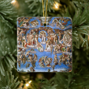 Michelangelos Das Jüngste Gericht Keramikornament