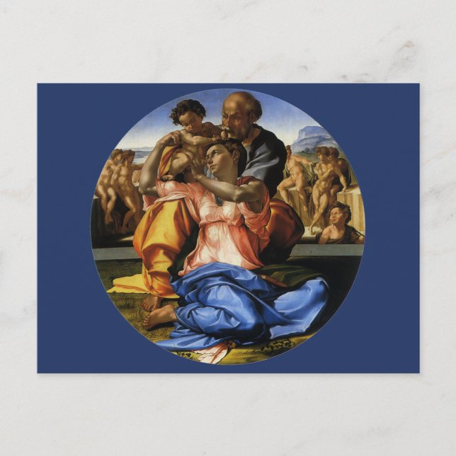 Michelangelo's Doni Tondo oder Doni Madonna Postkarte (Vorderseite)