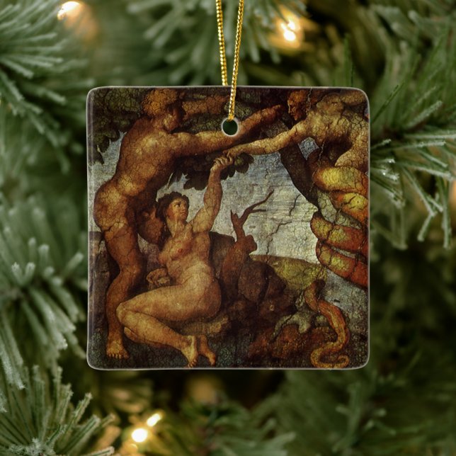 Michelangelos Fall und Ausweisung, Garten Eden Keramikornament (Baum)