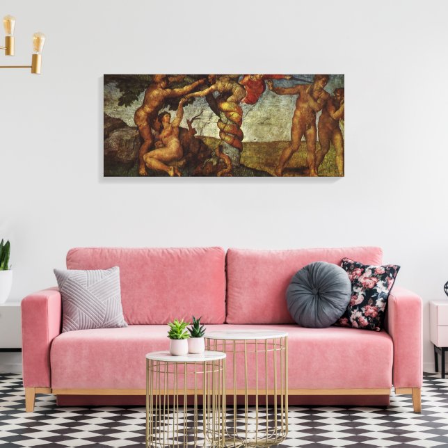 Michelangelos Fall und Ausweisung, Garten Eden Leinwanddruck (Insitu (Wohnzimmer))