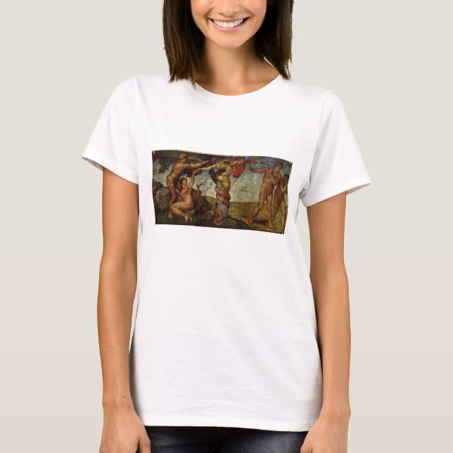 Michelangelos Fall und Ausweisung, Garten Eden T-Shirt (Vorderseite)