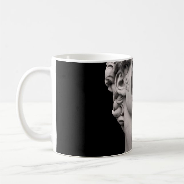 Michelangelos klassischer Büstenkopf Kaffeetasse (Links)