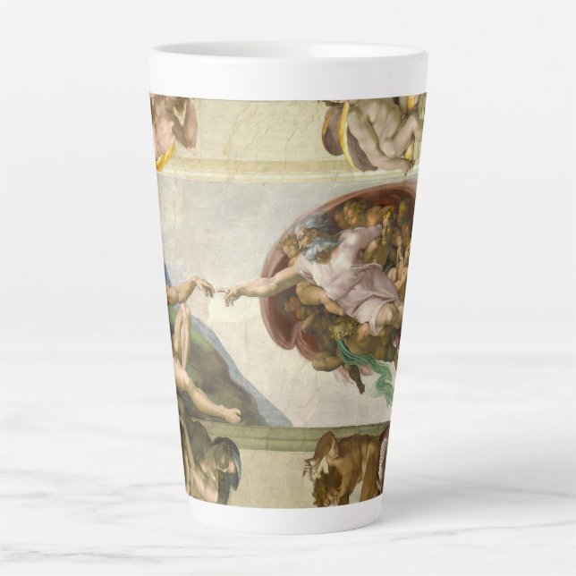 Michelangelos Menschenerschaffung (Schöpfung Adams Milchtasse (Vorderseite)