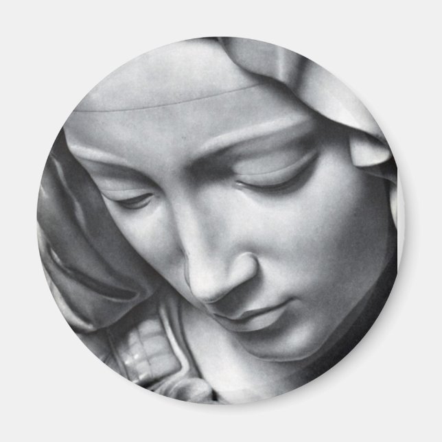 Michelangelos Pieta-Detail der Jungfrau Marias Ges Magnet (Vorne)