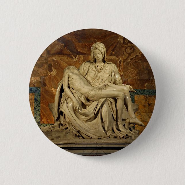 Michelangelo's Pieta im Petersdom Button (Vorderseite)