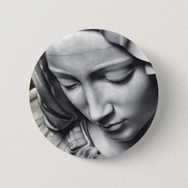Michelangelos Pietadetail von Jungfrau-Marys Button (Vorderseite)