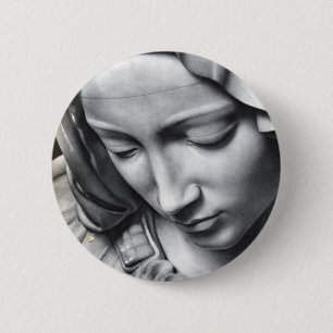 Michelangelos Pietadetail von Jungfrau-Marys Button