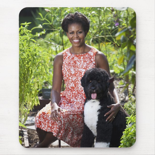 Michele & Bo Obama Mousepad (Vorne)