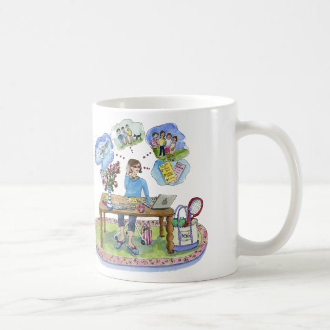 Michele-Kunst, pinkcake, MSG Zentrale feiernd! Kaffeetasse (Rechts)