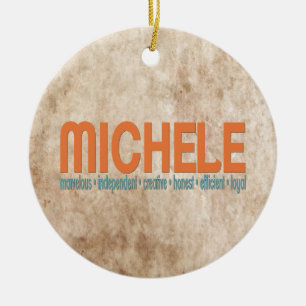 {Michele} ornement nommé d'arbre de Noël de